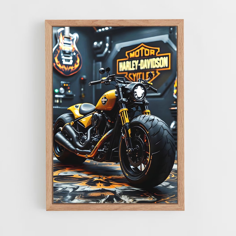 Poster Harley en Garage – affiche Harley-Davidson (vue 4)